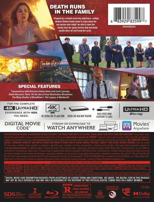 Final Destination: Bloodlines (Limited Edition 4K Ultra HD Steelbook + Blu-ray + Digital)