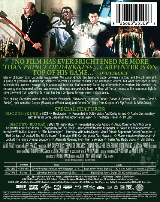 PRE-ORDER: Prince of Darkness Limited Edition Steelbook 4K UHD