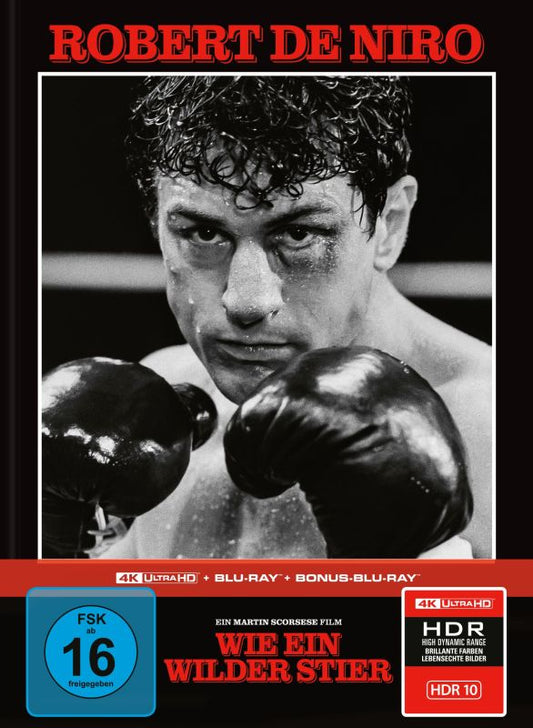 PRE-ORDER: Raging Bull (1972) Limited Edition 3-Disc Mediabook Cover A (4K Ultra HD+Blu-ray+Bonus Blu-ray/Region B) (Import/Capelight Pictures)