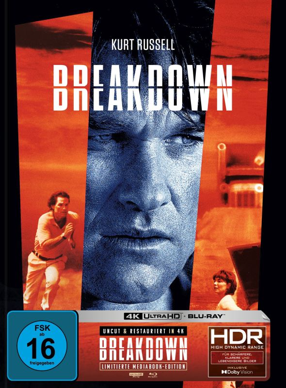 Breakdown (1997) – 2-Disc Mediabook A (4K Ultra HD + Blu-ray Region B) (Import/Turbine)