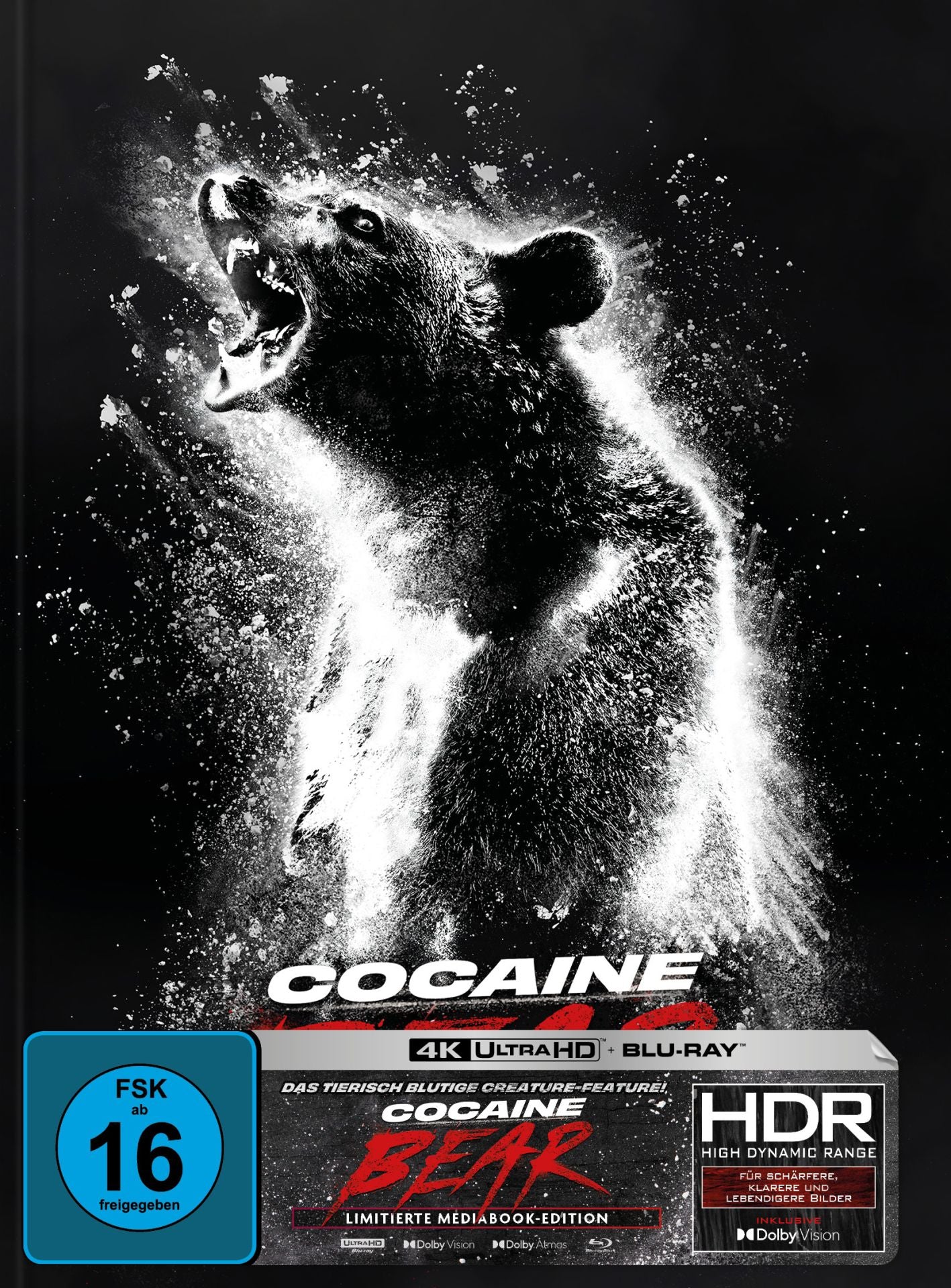 Cocaine Bear (2023) – Limited Edition Mediabook A (4K Ultra HD + Blu-ray Region B) (666 Copies) (Import/Turbine)