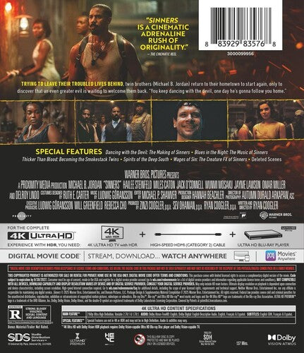 Sinners 4K UHD + Digital Code with Slipcover