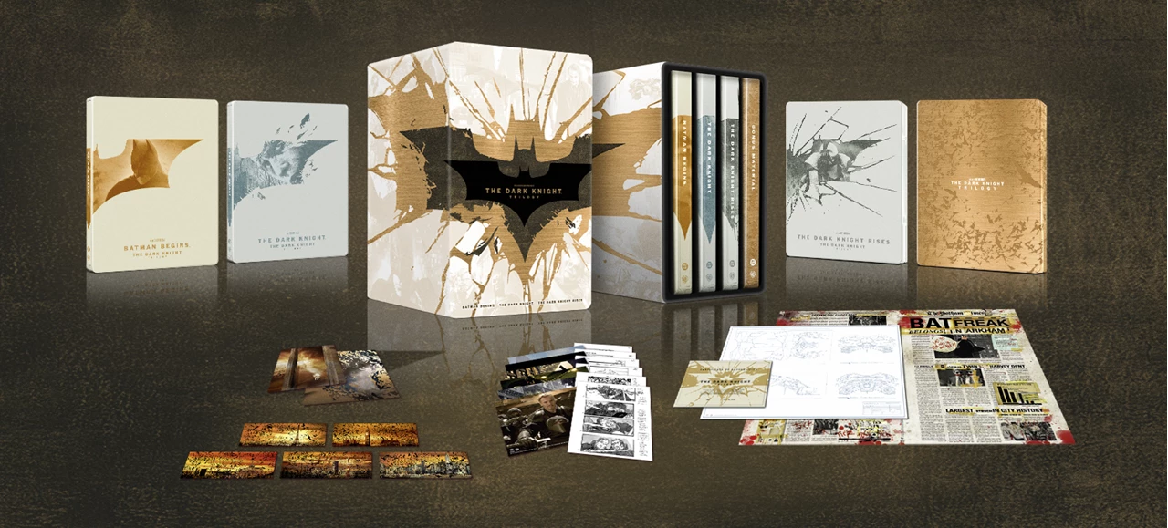 Batman - The Dark Knight Trilogy Limited Edition Steelbook 4K Ultra HD + Blu-Ray (UK) Region Free Pre-Order (1 Per Customer)
