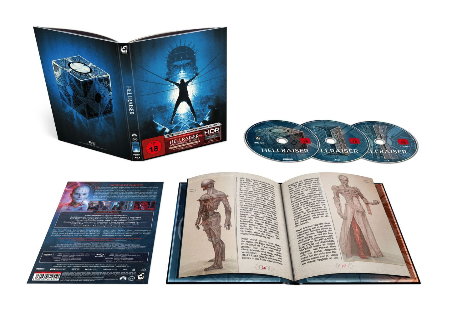 Hellraiser – (2022) – Mediabook E (4K UHD + 2 Blu-rays/Region B) – Limited to 666 Copies (Import/Turbine)
