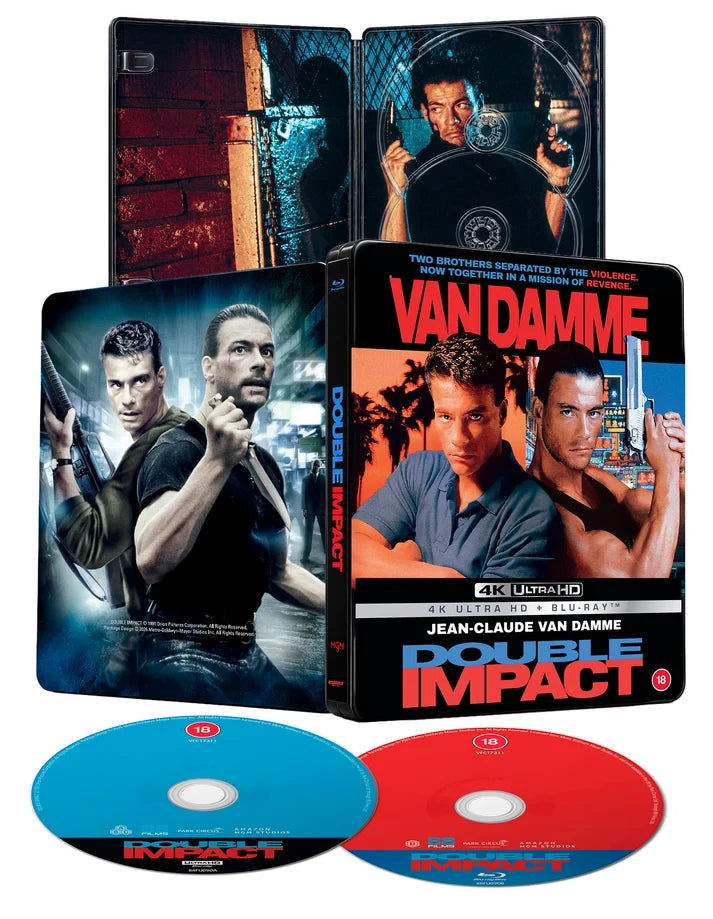 PRE-ORDER: Double Impact Limited Edition Steelbook 4K Ultra HD + Blu-Ray/Region B (88 Films)