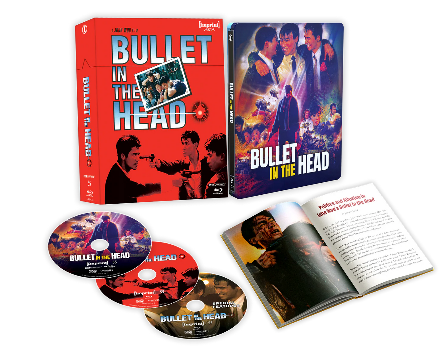 Bullet In The Head (1990) - 4K UHD + Blu-ray SteelBook + Hardback Booklet in Limited Edition Hardbox - Imprint Asia #55
