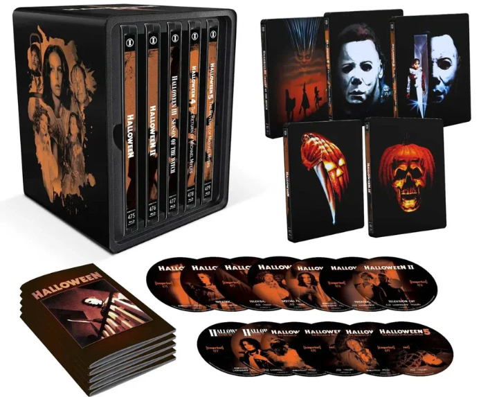 **SEE NOTES: Halloween 1–5 (1978–1989) – Limited Edition SteelBook Library Collection (4K UHD + Blu-ray/Region Free) (Import/Imprint)