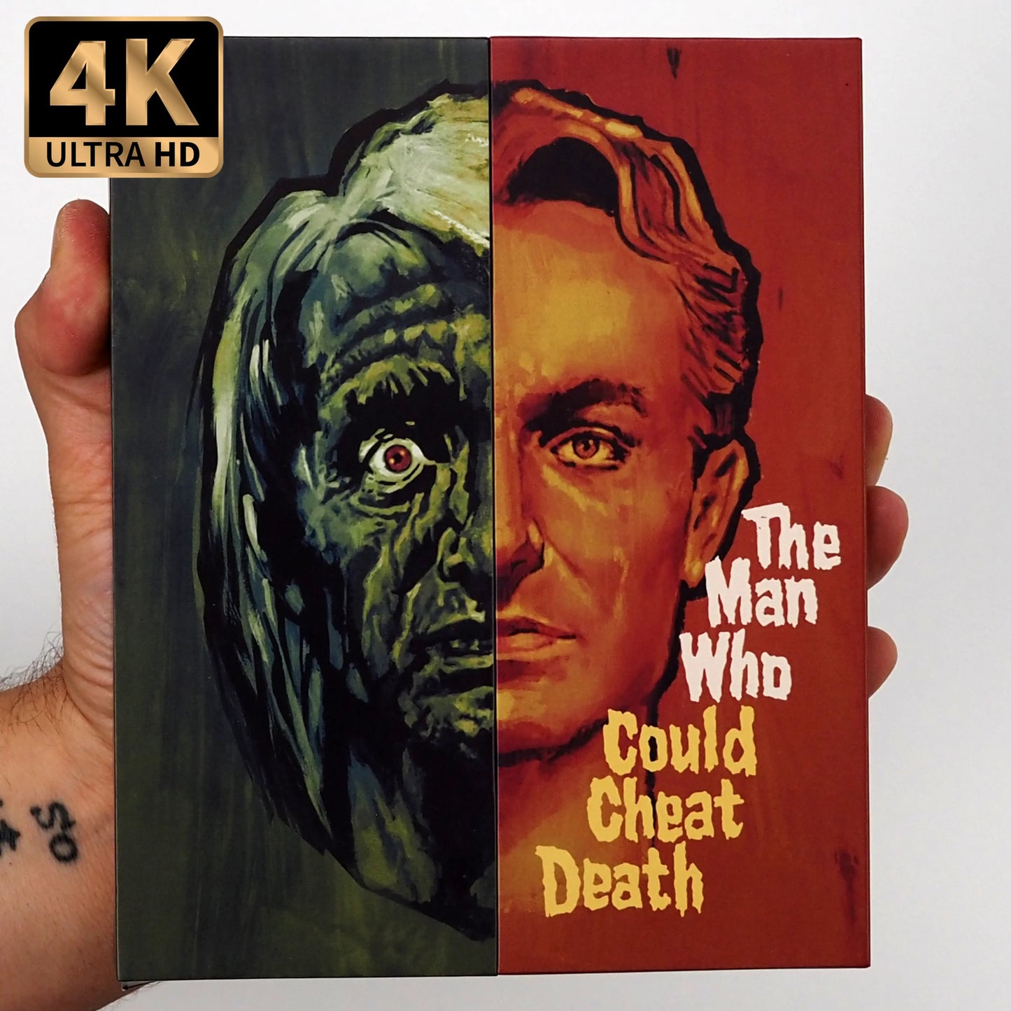 PRE-ORDER: The Man Who Could Cheat Death 4K UHD + Blu-Ray with Limited Edition Deluxe Box