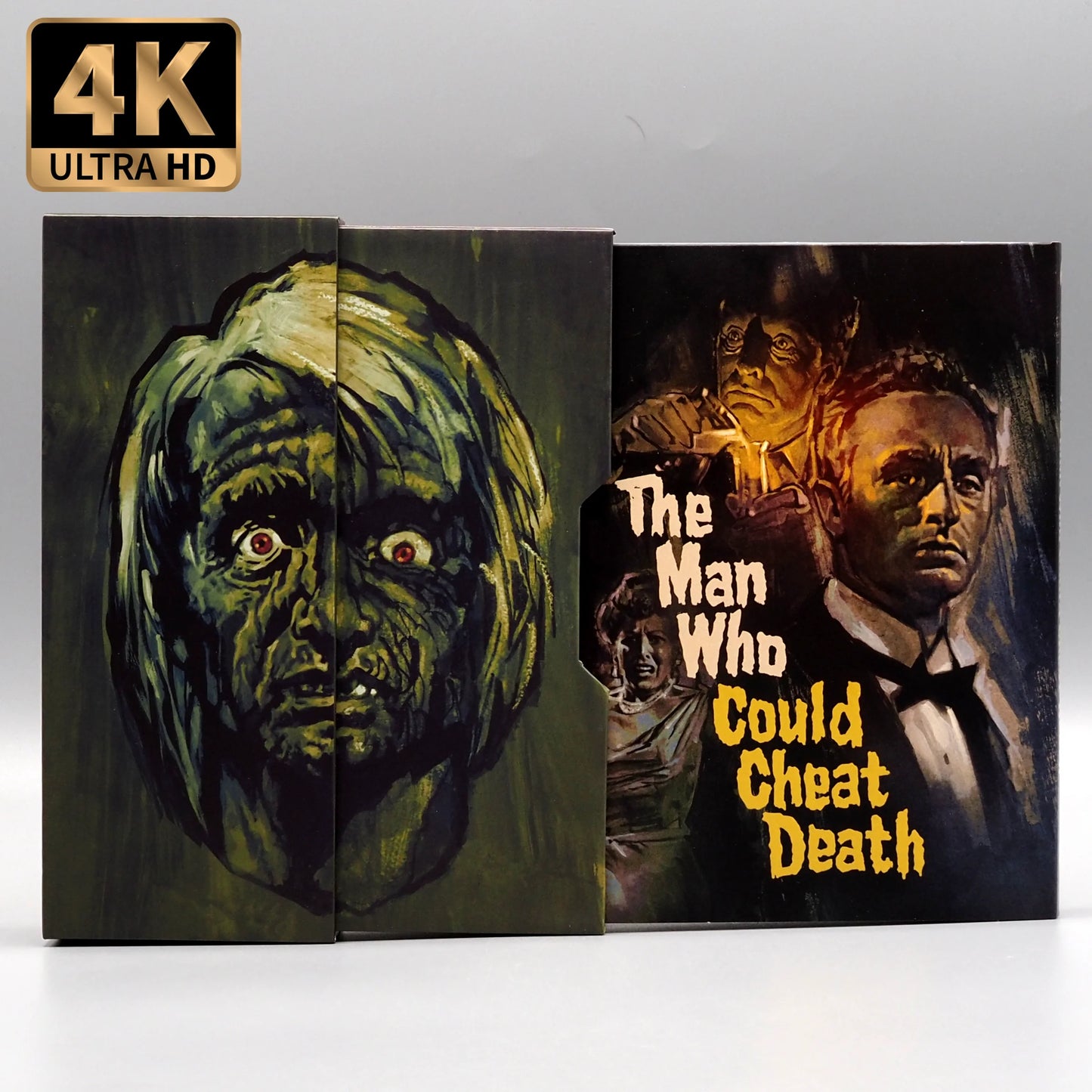PRE-ORDER: The Man Who Could Cheat Death 4K UHD + Blu-Ray with Limited Edition Deluxe Box