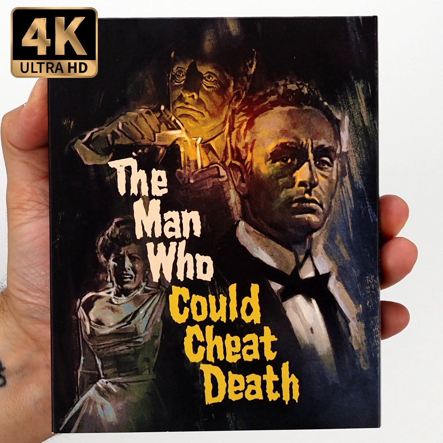 PRE-ORDER: The Man Who Could Cheat Death 4K UHD + Blu-Ray with Limited Edition Deluxe Box