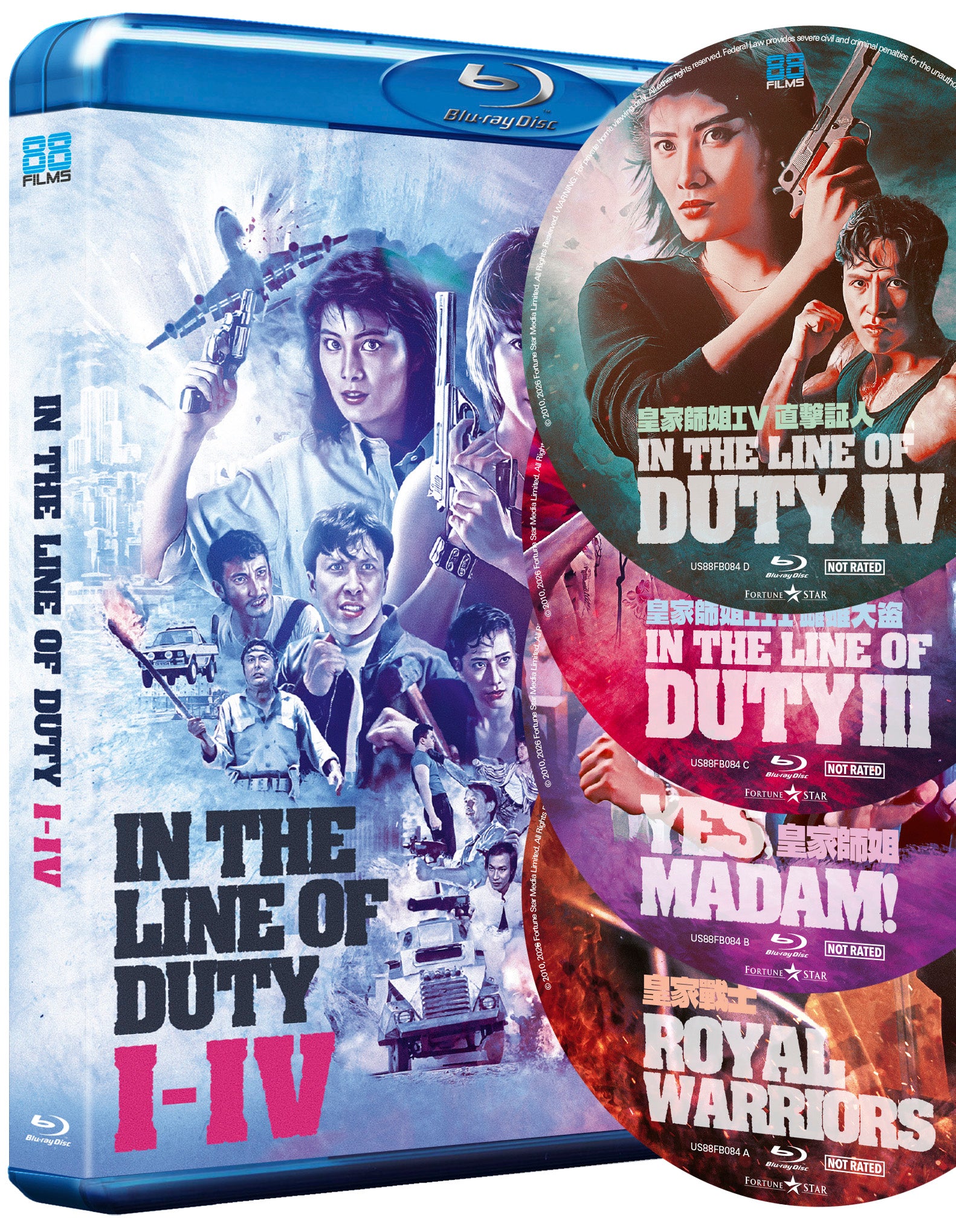 PRE-ORDER: In The Line Of Duty I-IV (Standard) Blu-Ray (88 Films 4