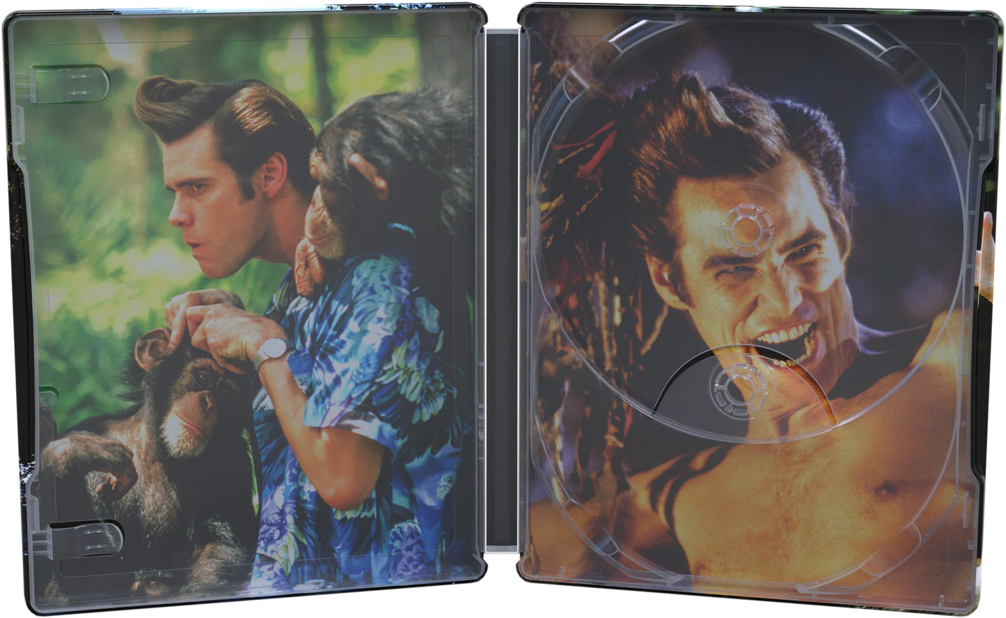 Ace Ventura: When Nature Calls (1995) - 4K UHD + Blu-ray (Region Free) Limited Edition Steelbook in Lenticular Hardcase + Hardcover Booklet & A3 Poster (Import/Via Vision)