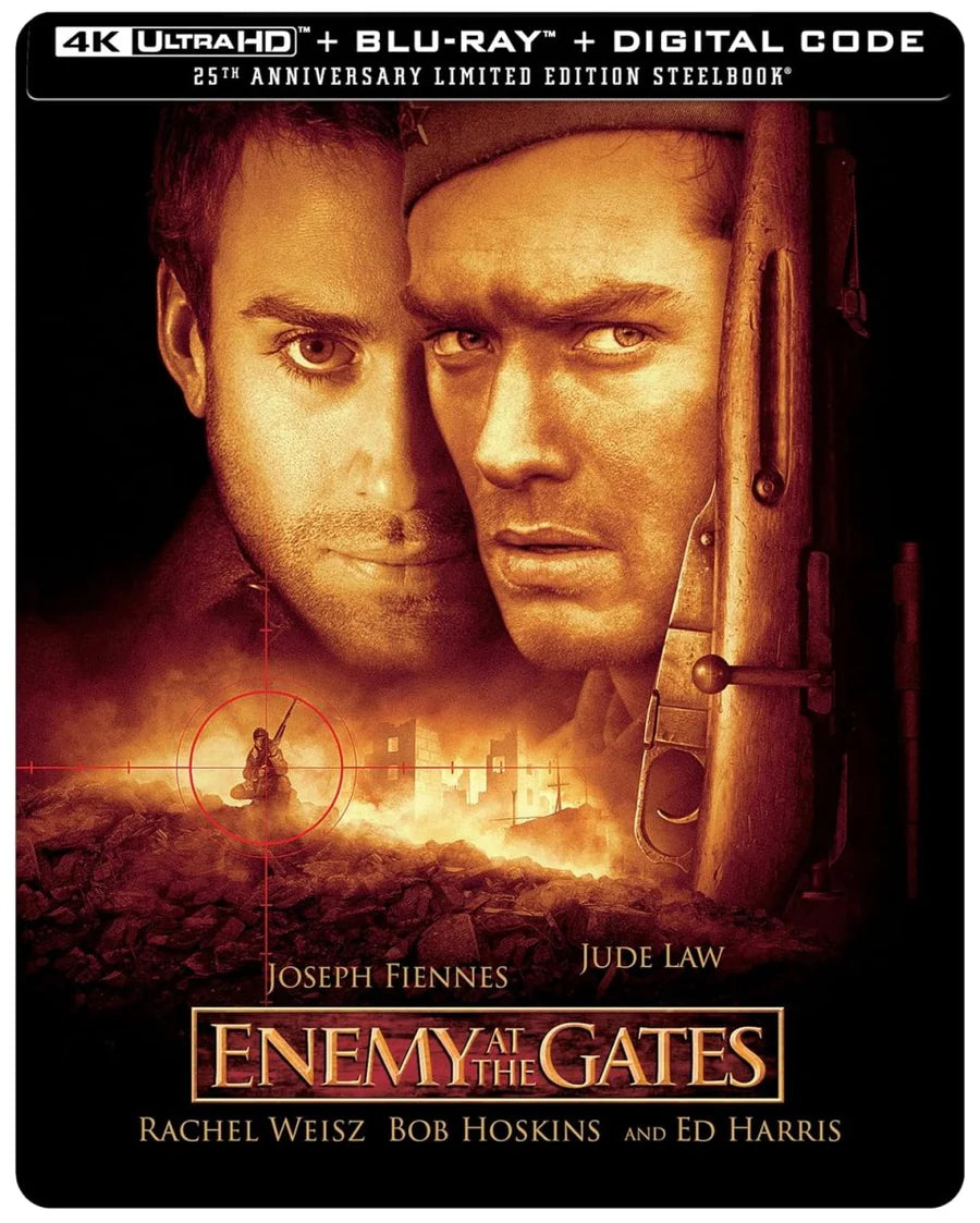 Enemy at the Gates 25th Anniversary Limited Edition Streelbook 4K UHD + Blu-Ray