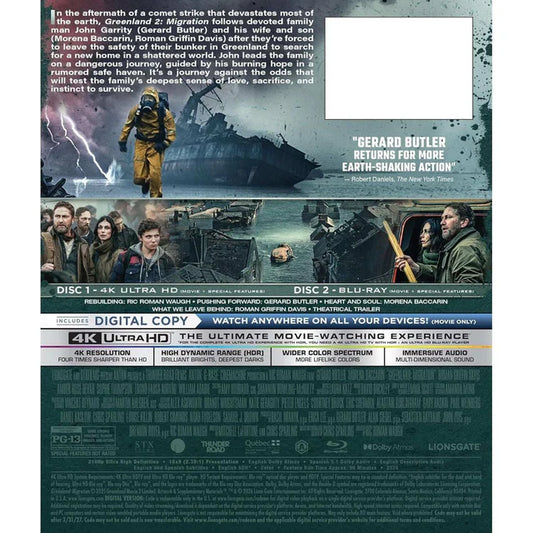 Greenland 2: Migration with Slipcover (4K UHD + Blu-Ray + Digital)