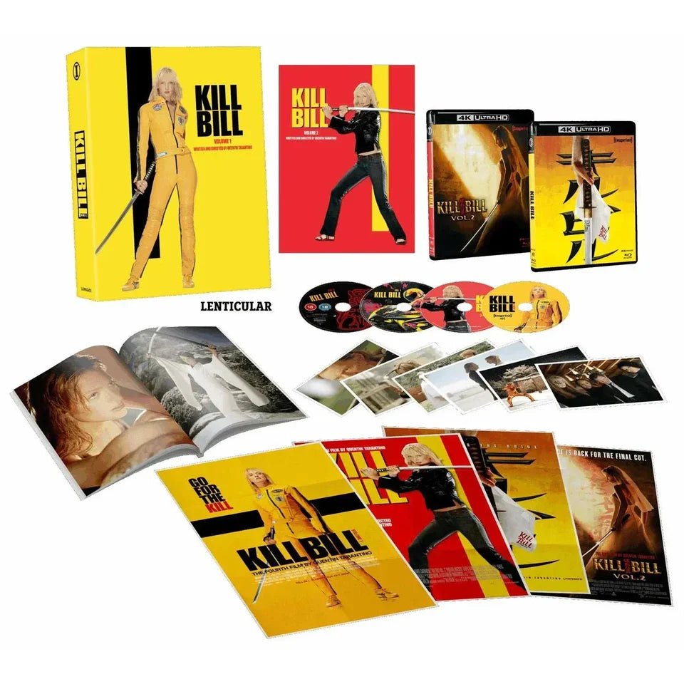 KILL BILL: VOLUME 1 & 2 (2003 - 2004) 4K UHD + BLU-RAY (REGION FREE) LENTICULAR LIMITED EDITION - IMPRINT COLLECTION #491 - 492