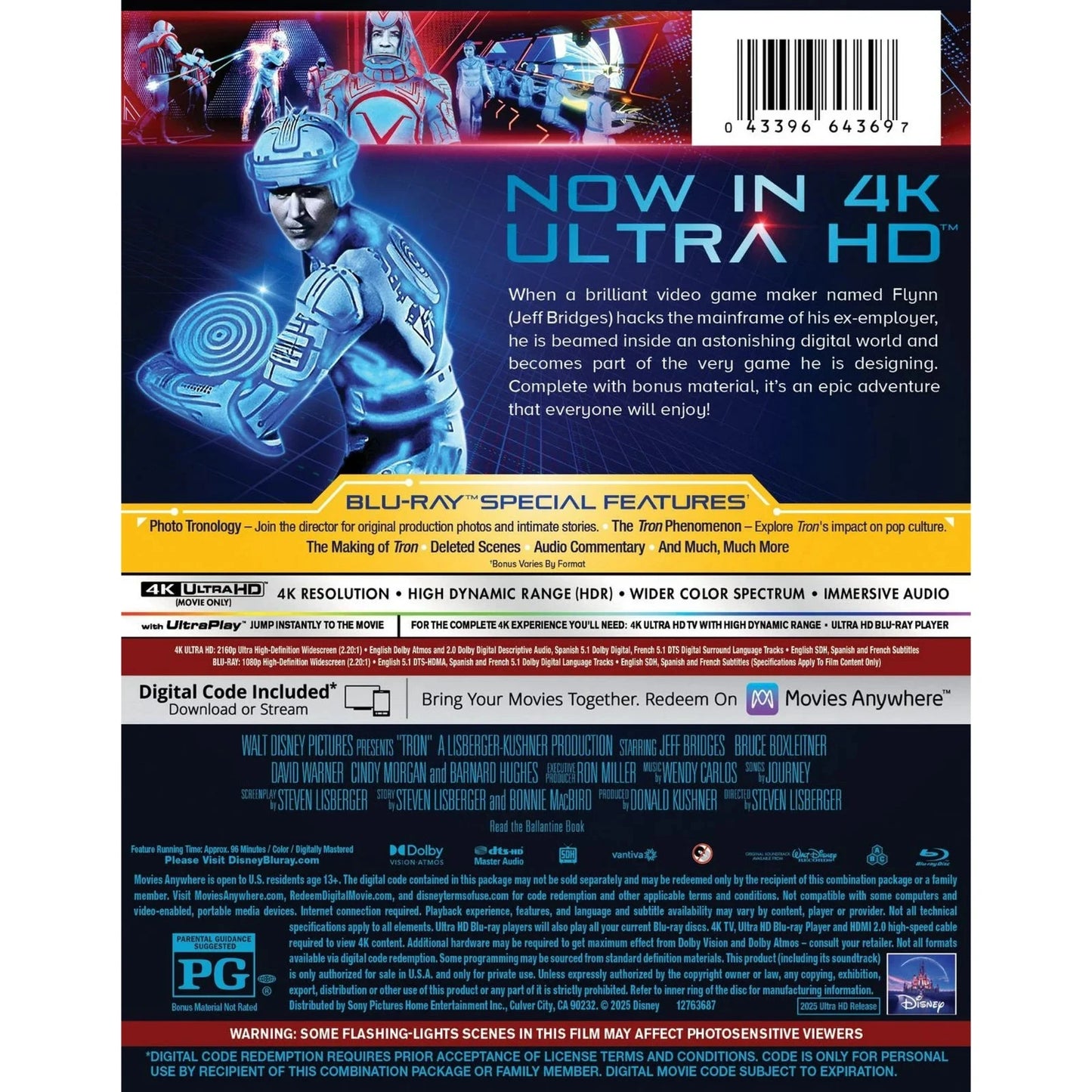 Tron Limited Edition Steelbook 4K UHD + Blu-Ray + Digital Code