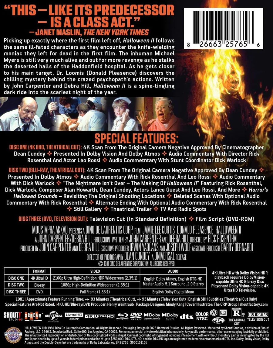 PRE-ORDER: Halloween II (Limited Edition 4K Ultra HD Steelbook + Blu-ray)