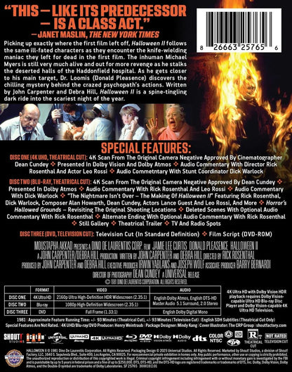 PRE-ORDER: Halloween II (Limited Edition 4K Ultra HD Steelbook + Blu-ray)