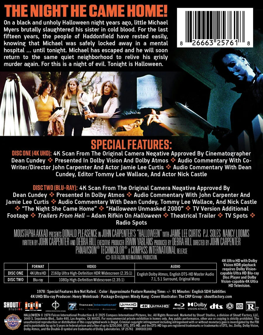 PRE-ORDER: Halloween (Limited Edition 4K Ultra HD Steelbook + Blu-ray)