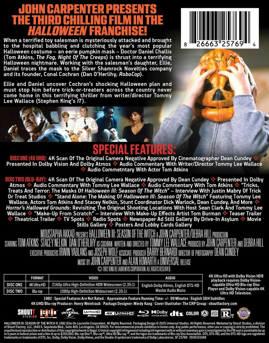 PRE-ORDER: Halloween III: Season of the Witch (Limited Edition 4K Ultra HD Steelbook + Blu-ray)