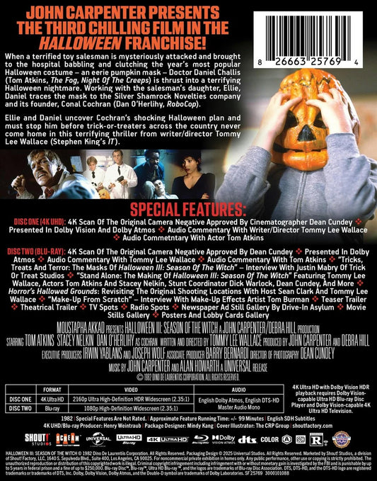 PRE-ORDER: Halloween III: Season of the Witch (Limited Edition 4K Ultra HD Steelbook + Blu-ray)