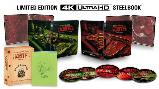 PRE-ORDER: Hostel Parts I & II (20th Anniversary Edition) (Limited Edition 4K Steelbook Collection + Blu-ray)