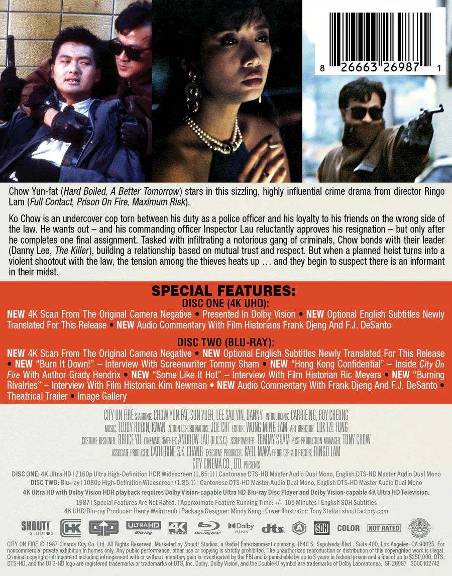 PRE-ORDER: City on Fire (Limited Edition 4K Ultra HD Steelbook + Blu-ray)