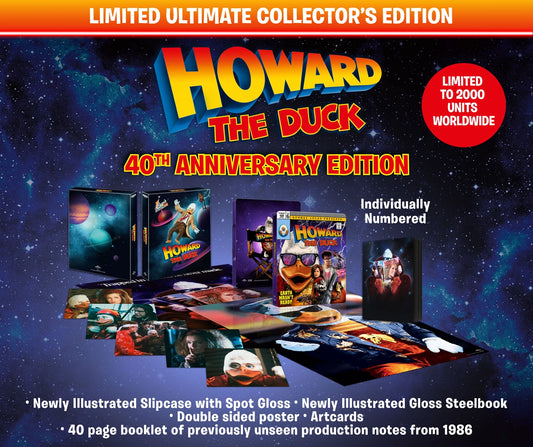 PRE-ORDER: Howard the Duck (1986) UK Ultimate Collector's Edition Steelbook 4K UHD + Blu-ray/Region B