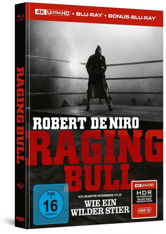PRE-ORDER: Raging Bull (1972) Limited Edition 3-Disc Mediabook Cover B (4K Ultra HD+Blu-ray+Bonus Blu-ray/Region B)  (Import/Capelight Pictures) (