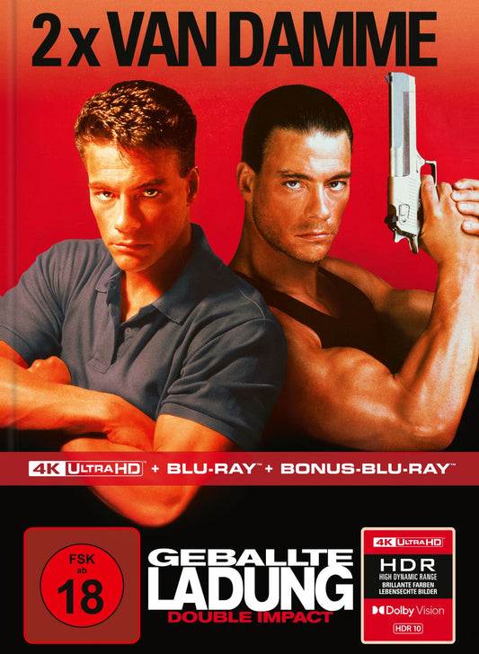 Double Impact (1991) – Limited Edition Mediabook A (4K Ultra HD + Blu-ray Region B) (Import/Capelight Pictures)