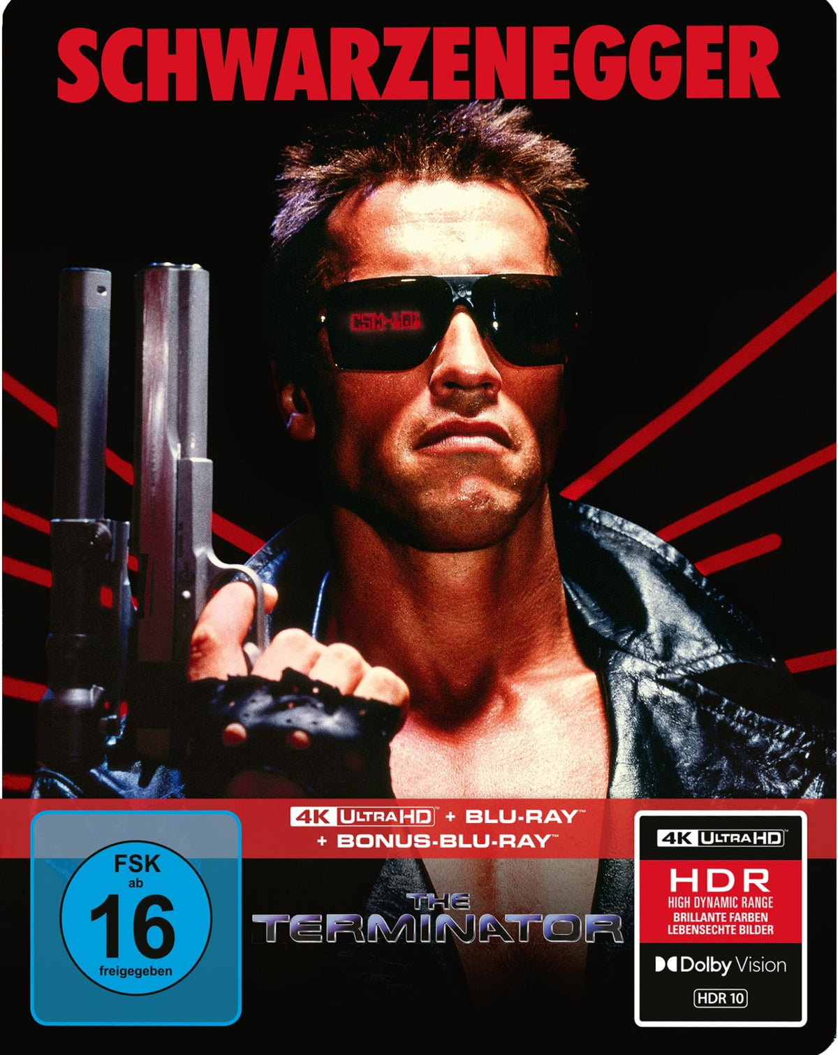 PRE-ORDER: Terminator – Limited 3-Disc SteelBook® – Cover A (4K Ultra HD + Blu-ray/Region B) (Import/Capelight Pictures)