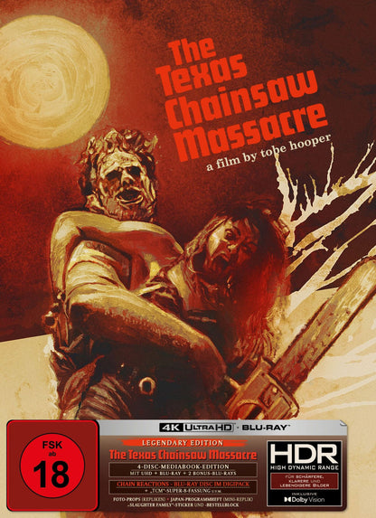 **MORE ON THE WAY** The Texas Chain Saw Massacre – Legendary Bundle (4K UHD + 5 Blu-rays/Region B): Capbox including Mediabook and 2 Digipaks (Chain Reactions + Dinner with Leatherface) – Limited to 1,444 Copies (Import/Turbine)