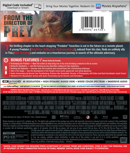 Predator: Badlands 4K UHD + Blu-Ray + Digital