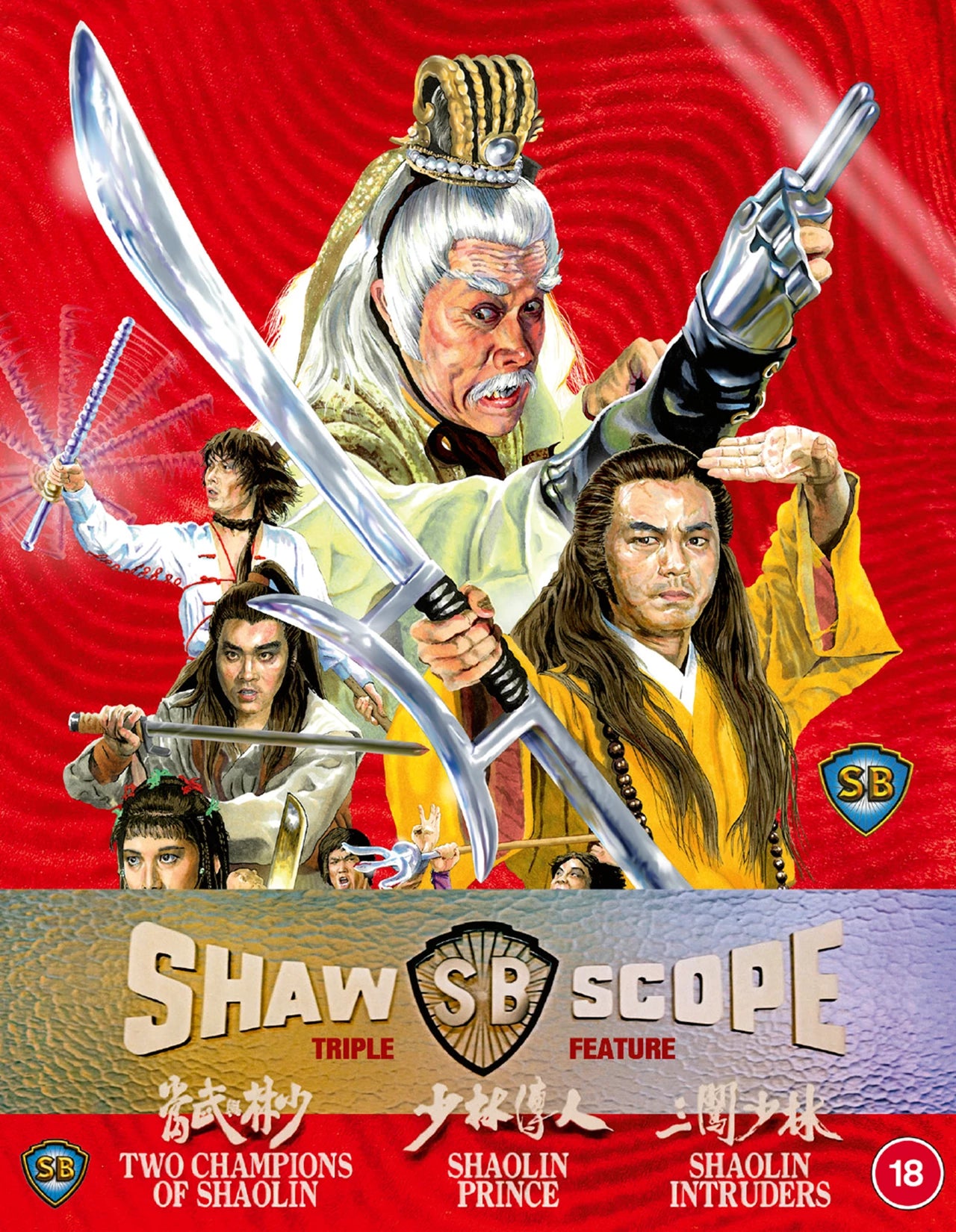 PRE-ORDER: Shawscope Triple Feature- Two Champions Of Shaolin / Shaolin Prince / Shaolin Intruders Blu-Ray (Region B)