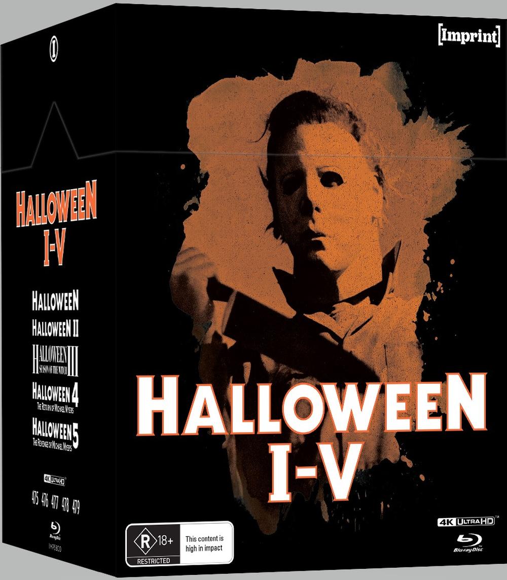 PRE-ORDER: Halloween I-V (Imprint Collection #475–#479) – 4K + Blu-ray Limited Edition in LID HARDBOX