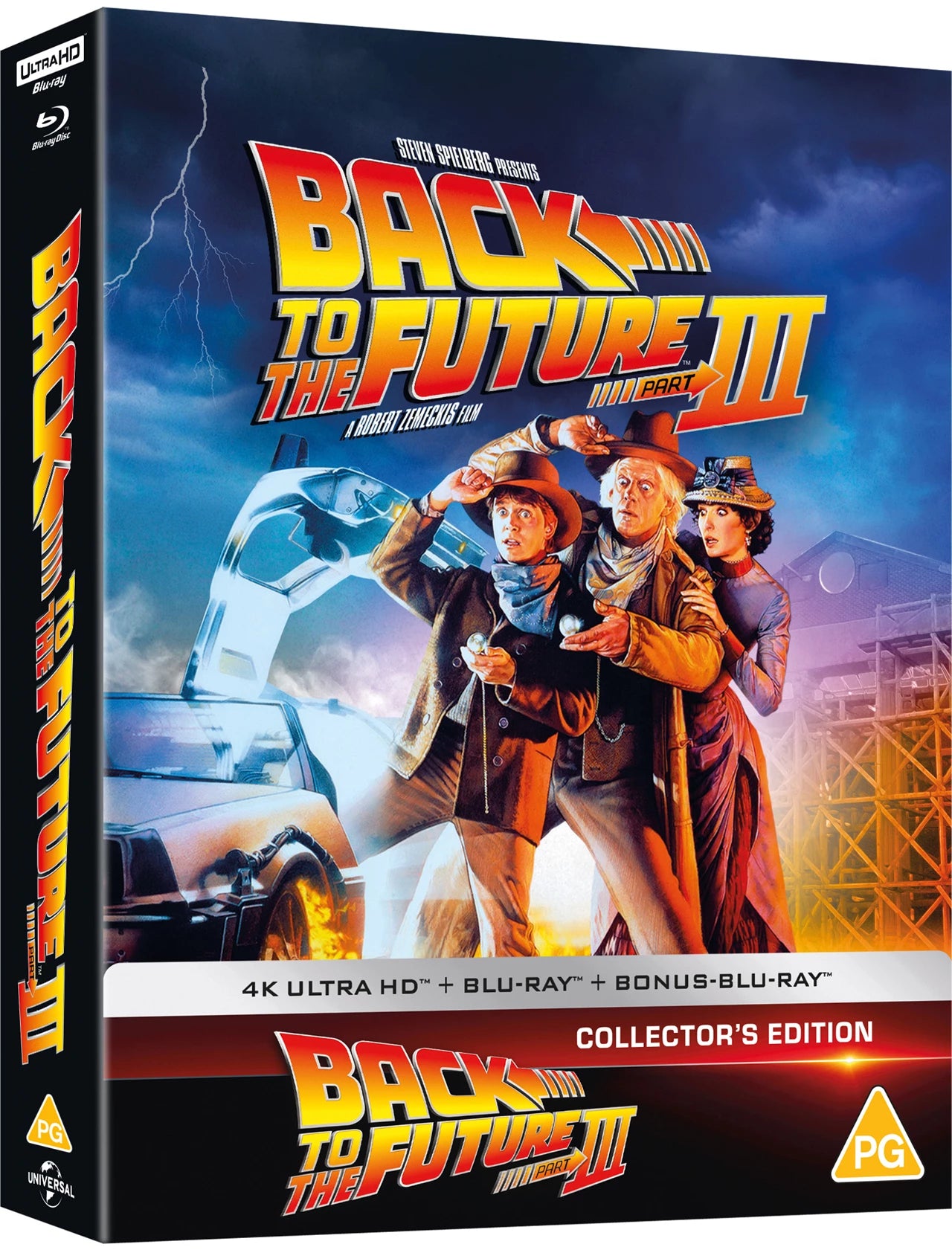 PRE-ORDER: Back To The Future - Part 3 Limited Collectors Edition Steelbook (UK) 4K Ultra HD + Blu-Ray (Region Free)