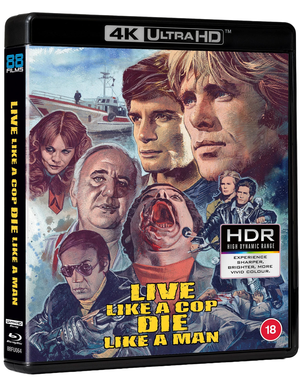 PRE-ORDER: Live Like a Cop Die Like A Man 4K Ultra HD + Blu-Ray/Region B (88 Films)