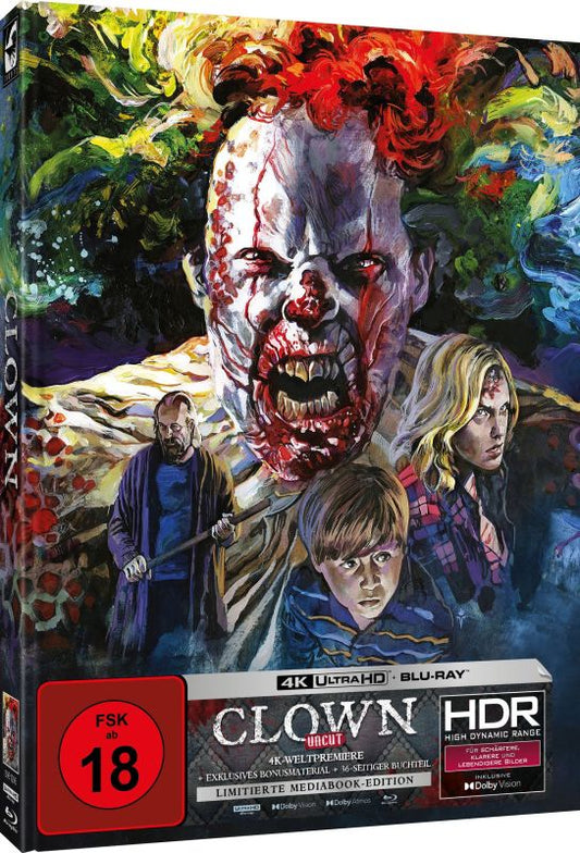 Clown - Limited Edition Mediabook (4K Ultra HD + Blu-ray) | Cover A (Import/Turbine)
