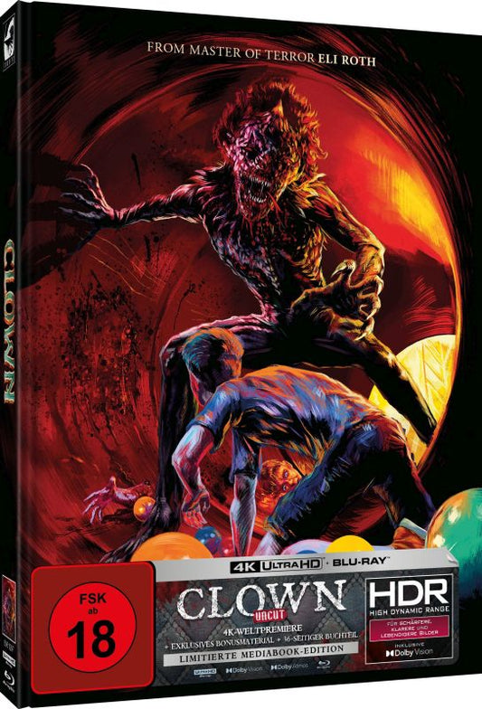 Clown - Limited Mediabook Edition (4K Ultra HD Blu-ray + Blu-ray Region B) Cover B (Import/Turbine)