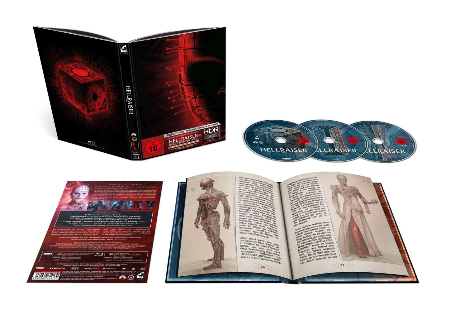 Hellraiser – (2022) – Mediabook F (4K UHD + 2 Blu-rays/Region B) – Limited to 666 Copies (Import/Turbine)