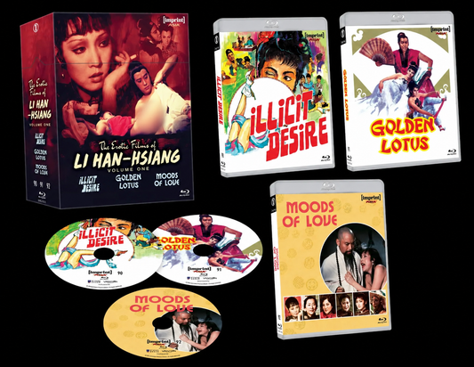 THE EROTIC FILMS OF LI HAN-HSIANG: VOLUME ONE (1973 - 1976) - BLU-RAY LIMITED EDITION HARDBOX - IMPRINT ASIA #90 - 92