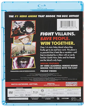 My Hero Academia: Heroes Rising Blu-ray + DVD + Digital Combo Pack