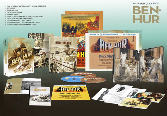 PRE-ORDER: Ben Hur (1959) Limited Collectors Edition Steelbook  (UK) 4K Ultra HD + Blu-ray (Region Free)