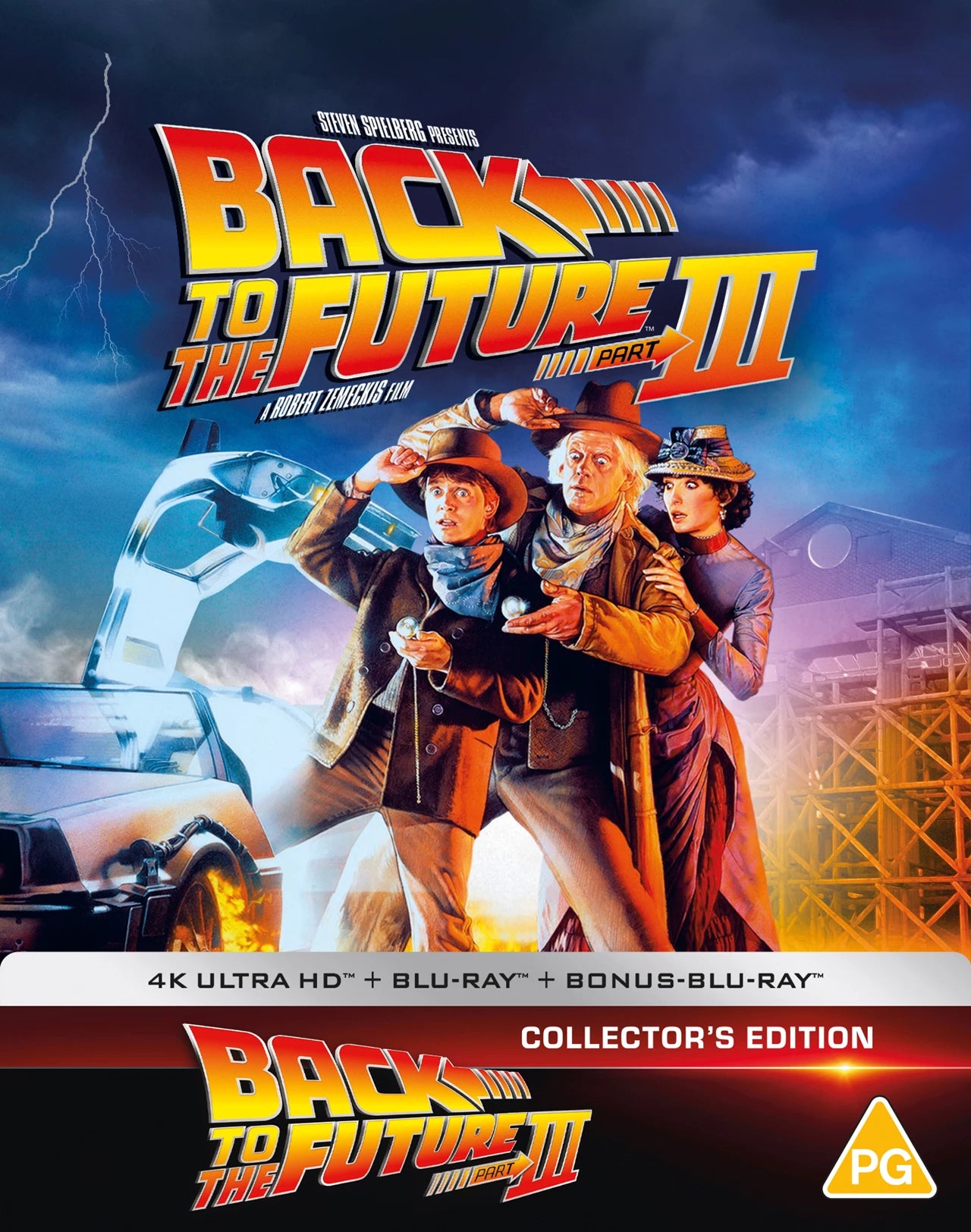 PRE-ORDER: Back To The Future - Part 3 Limited Collectors Edition Steelbook (UK) 4K Ultra HD + Blu-Ray (Region Free)