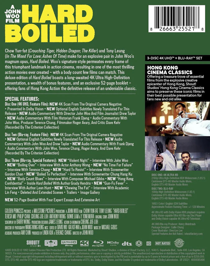 PRE-ORDER: Hard Boiled [Deluxe Edition] 4K UHD + Blu-Ray