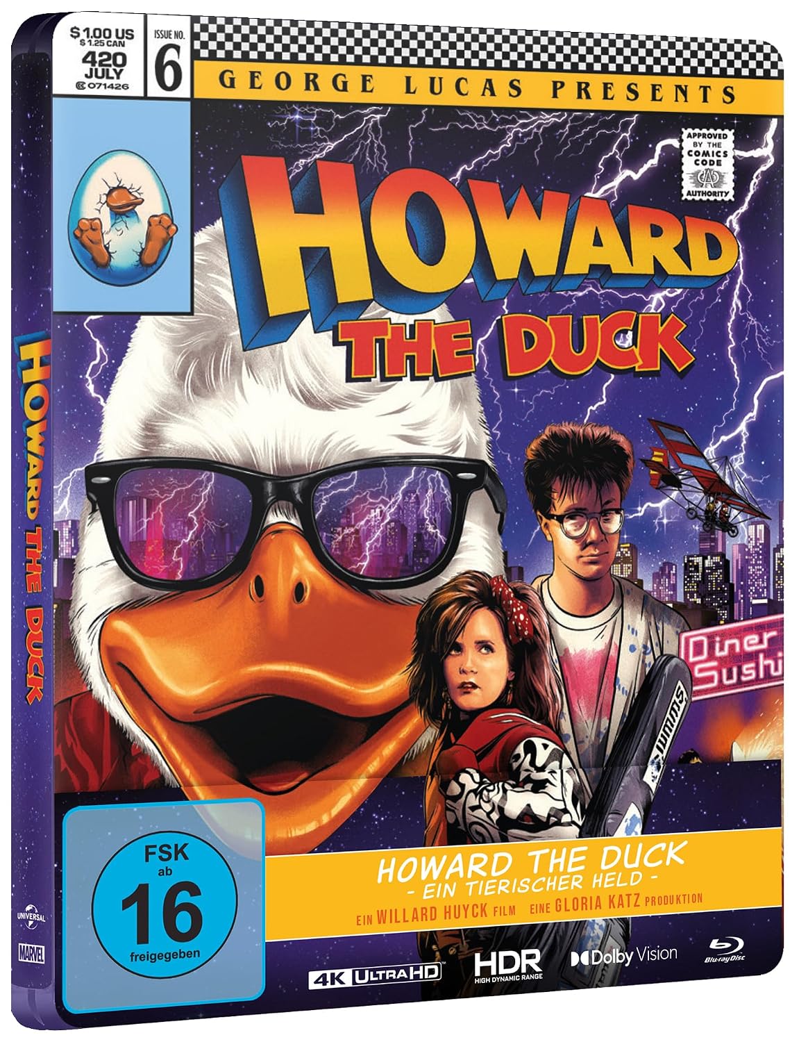 Howard the Duck 40th Anniversary Limited Edition Steelbook 4K Ultra HD + Blu-ray (Region B) (Import/Plaion Pictures)