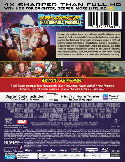 Howard the Duck 40th Anniversary Limited Edition Steelbook 4K Ultra HD + Blu-ray