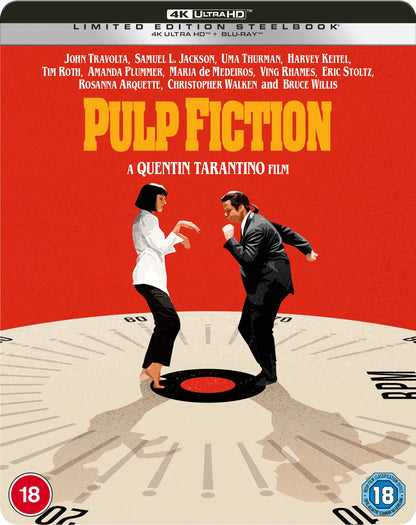 Pulp Fiction Limited Edition Steelbook (UK) 4K Ultra HD + Blu-Ray (Region Free)
