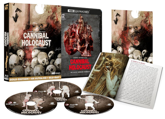 Cannibal Holocaust (1980) Gold Edition 4K UHD + Blu-Ray/Region B  (Import/Midnight Factory) (Italy)
