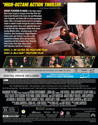 John Carpenter's Escape From L.A. (30th Anniversary Limited Edition SteelBook) [4K UHD + Blu-ray + Digital]